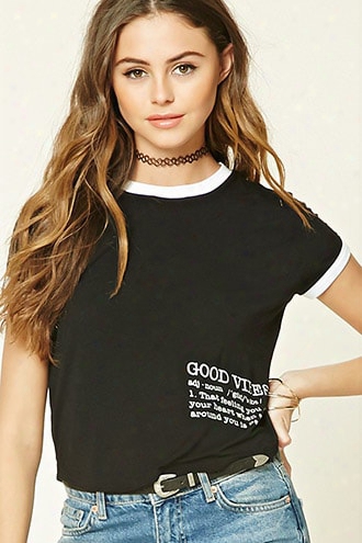 Good Vibes Ringer Tee