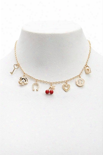 High-polish Charm Necklace