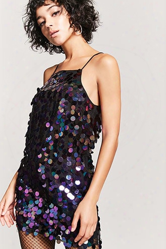 Holographic Sequin Cami Dress