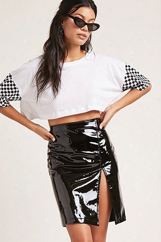 Honey Punch Faux Leather Skirt