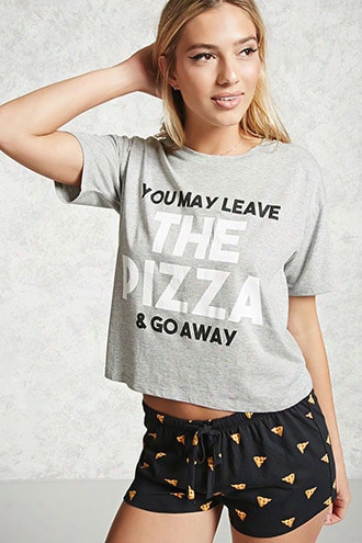 Leave The Pizza Pj Set