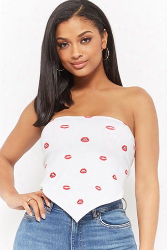 Lip Print Tube Top