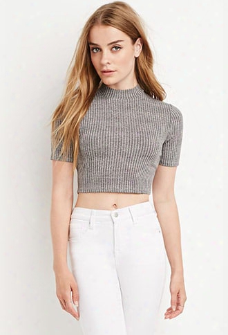 Marled Crop Top