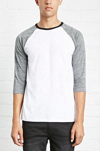 Marled Knit Baseball Tee