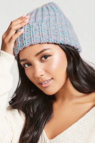 Marled Knit Foldover Beanie