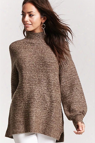 Marled Mock Neck Sweater