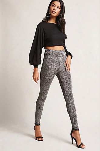 Metallic Knit Leggings