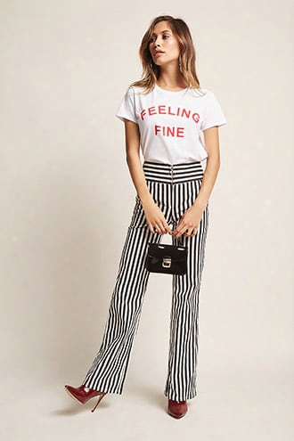 Pull-ring Striped Pants