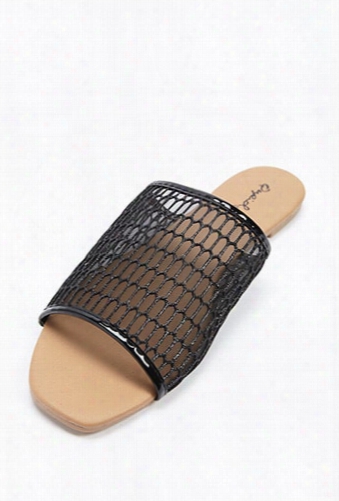 Qupid Faux Leather Slide Sandals