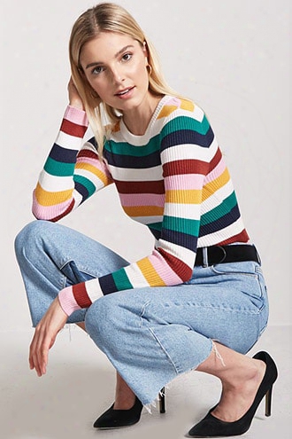 Ribbed Multicolor Stripe Sweater