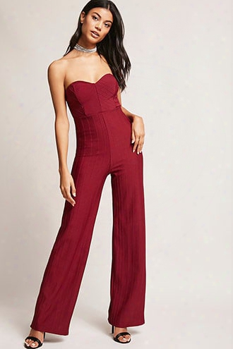 Ribbed Sweetheart Jumpsuit