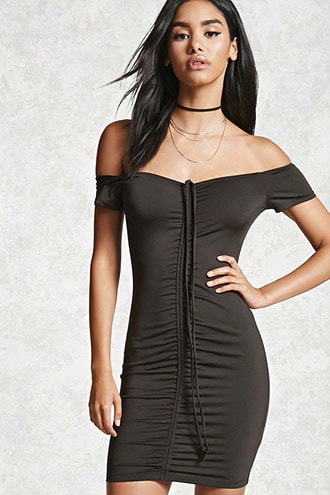 Ruched Halter Dress