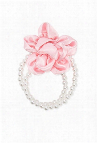 Satin Ribbon Flower Hair Tie