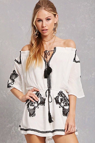 Selfie Leslie Embroidered Romper