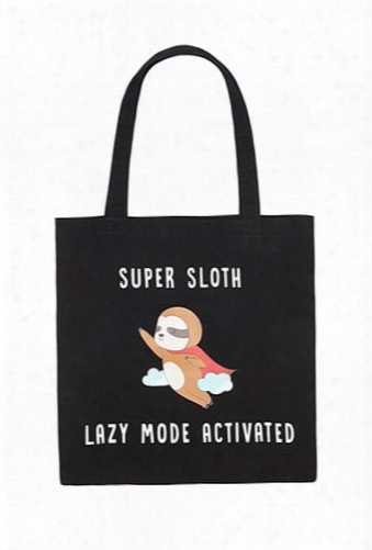 Super Sloth Graphic Tote Bag