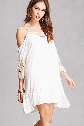 Tassels N Lace Bell Sleeve Dress