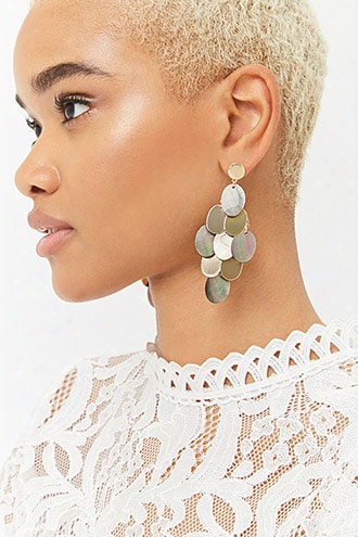 Tiered Faux Shell Drop Earrings