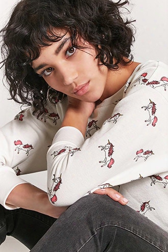 Unicorn Print Sweatshirt