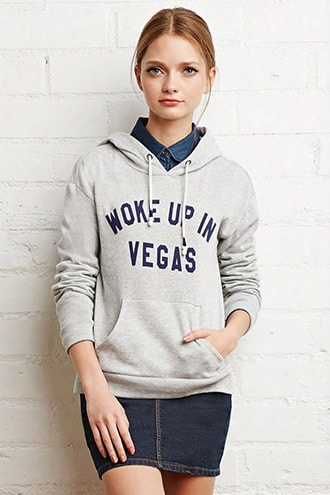 Vegas Graphic Drawstring Hoodie