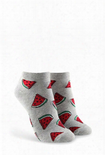 Watermelon Print Ankle Socks