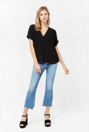 Woven Split-neck Top