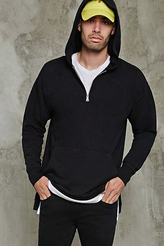 Zippered Pullover Hoodie