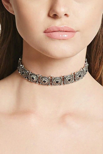 Abstract Medallion Choker