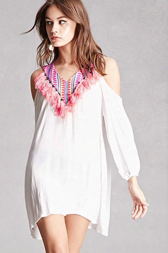 America & Beyond Fringed Tunic