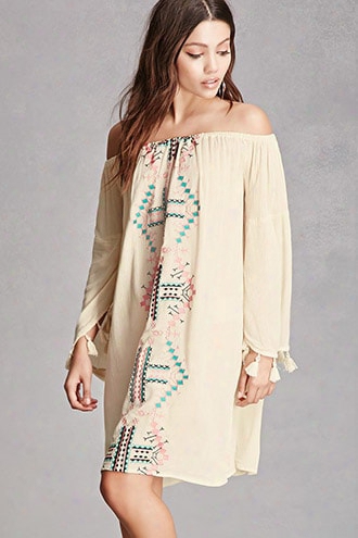 America & Beyond Tassel Dress