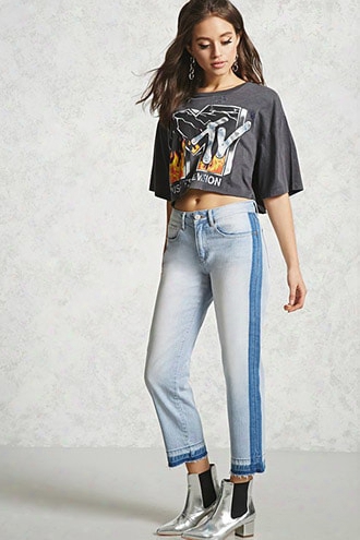 Colorblock Boyfriend Jeans