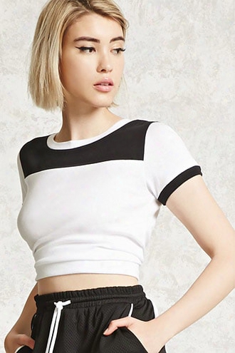Colorblock Cropped Tee