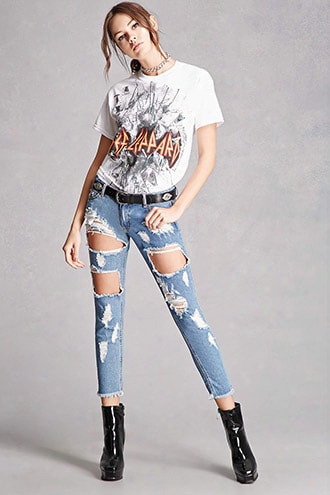 Distressed Low-rise Jeans