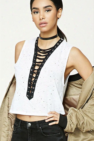 Distressed Strappy Crop Top