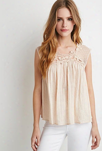 Embroidered Trapeze Top