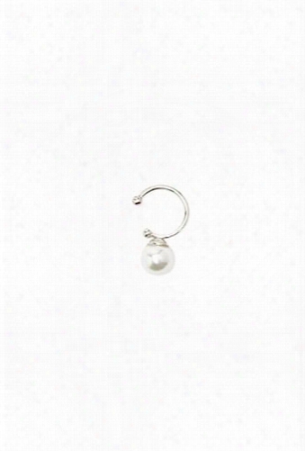 Faux Pearl Lip Ring