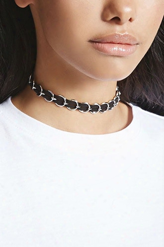 Faux Suede O-ring Choker