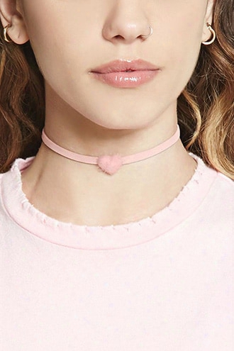 Heart Pom Pom Choker