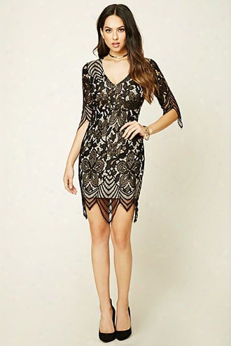 Lace Cutout Mini Dress