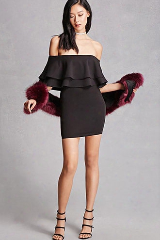 Layered Flounce Mini Dress