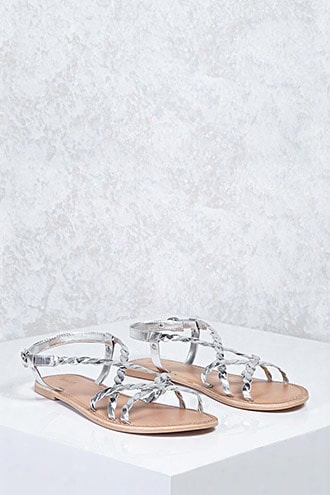 Metallic Braided Sandals