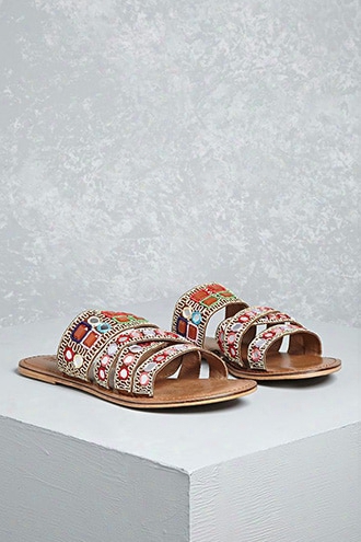 Mia Beaded Strappy Slides