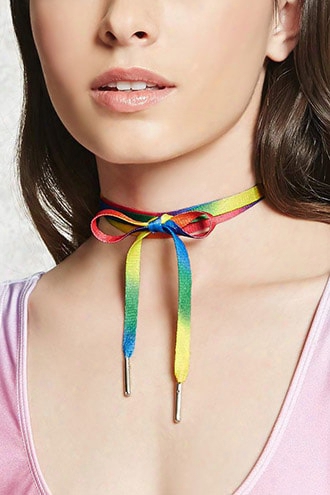 Ombre Shoelace Wrap Choker