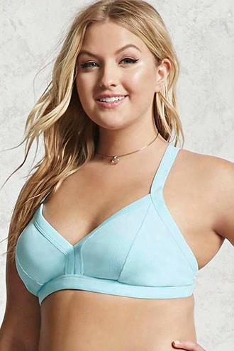 Plus Size Ribbed Bikini Top