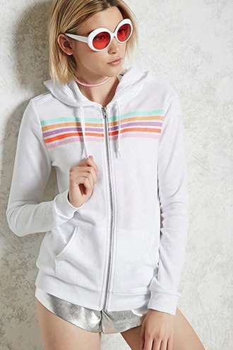 Rainbow Piped Hoodie