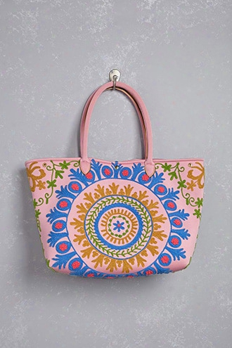 Raj Large Embroidered Tote