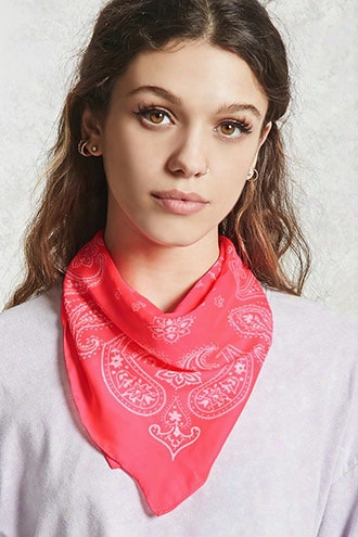 Satin Paisley Square Scarf