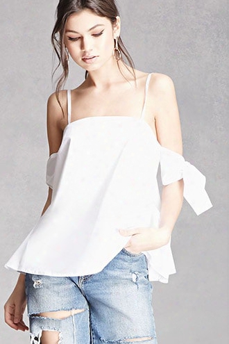 Self-tie Open-shoulder Top