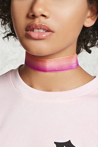 Sheer Ombre Ribbon Choker