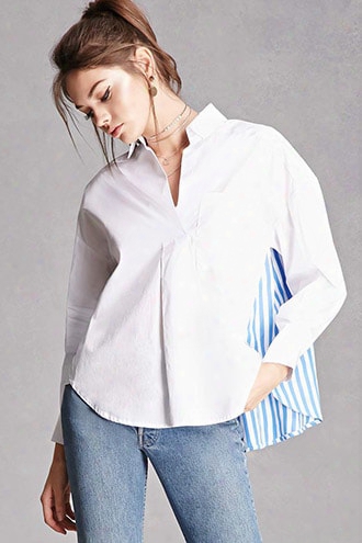 Stripe Panel Popover Shirt