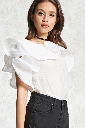 Structured Ruffle Top